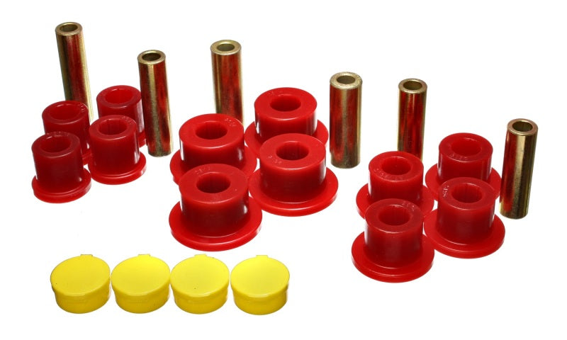 Energy Suspension 02-05 Dodge Ram 1500 2WD Red Rear Leaf Spring Bushing Set Energy Suspension Bushing Kits AXOPROS