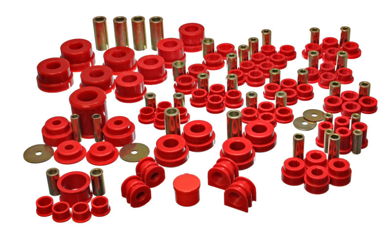 Energy Suspension 02-09 Nissan 350Z / 03-07 Infiniti G35 Coupe Red Hyper-Flex Master Bushing Set Energy Suspension Bushing Kits AXOPROS