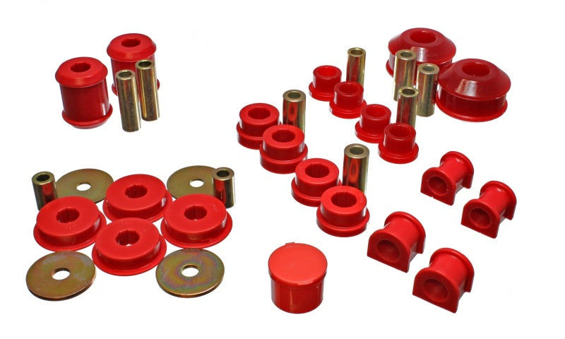 Energy Suspension 03-05 Mitsubishi Lancer EVO 8 Red Hyper-flex Master Bushing Set Energy Suspension Bushing Kits AXOPROS