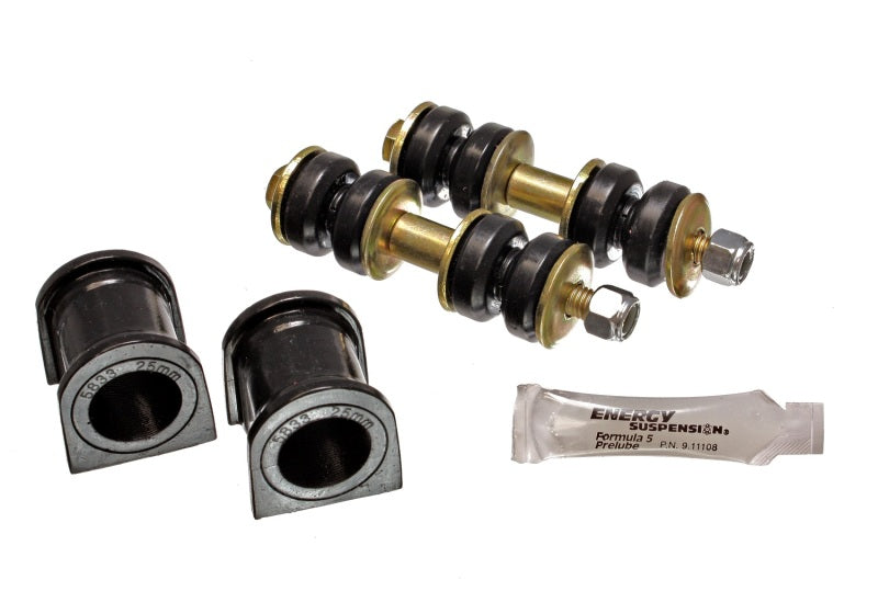 Energy Suspension 04-07 Scion xB Black 25mm Front Sway Bar Bushing Set Energy Suspension Bushing Kits AXOPROS