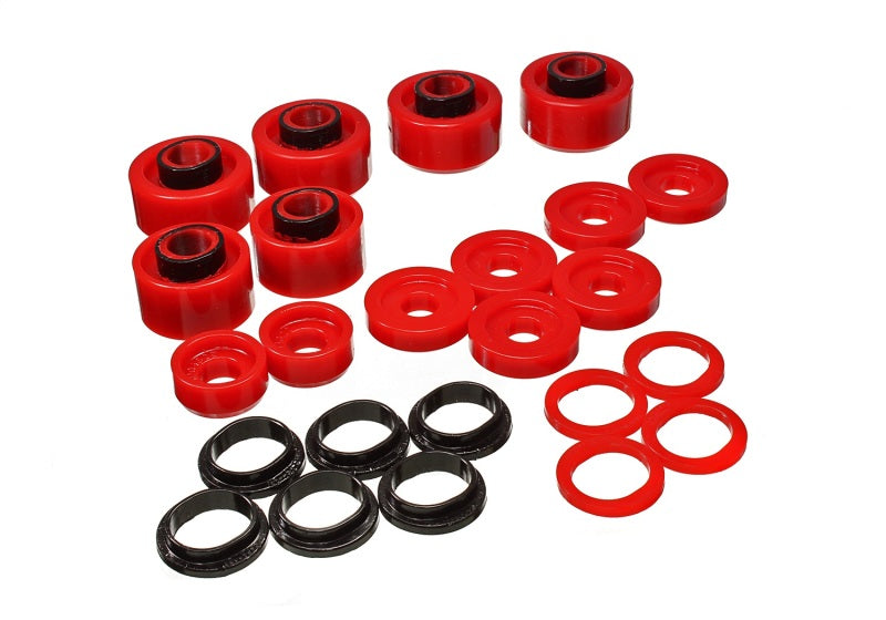 Energy Suspension 05-07 Ford F250/F350 2/4WD Red Body Mount Set Energy Suspension Bushing Kits AXOPROS