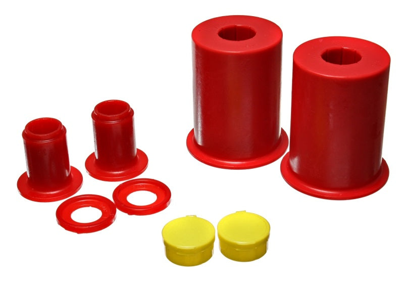 Energy Suspension 05-13 Ford Mustang Red Front Lower Control Arm Bushings (Must reuse outer metal sh Energy Suspension Bushing Kits AXOPROS