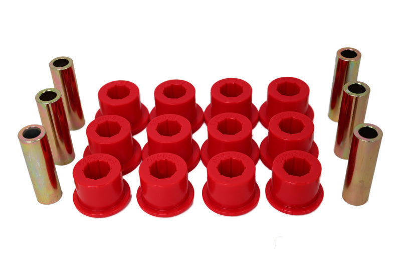 Energy Suspension 05-14 Toyota Tacoma Rear Leaf Spring Bushings - Red Energy Suspension Bushing Kits AXOPROS