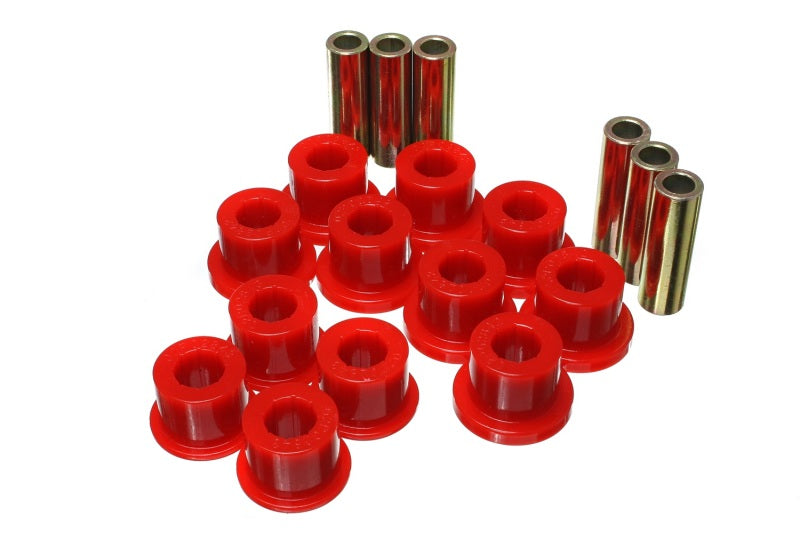 Energy Suspension 05-14 Toyota Tacoma Rear Leaf Spring Bushings - Red Energy Suspension Bushing Kits AXOPROS