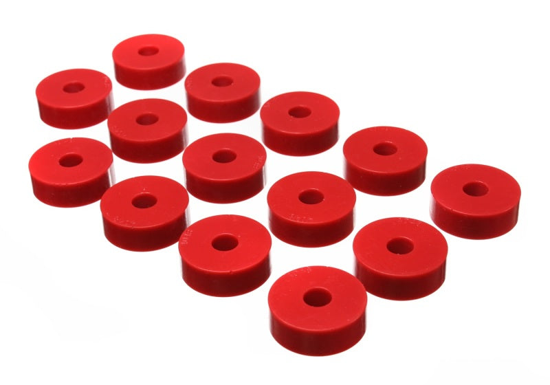 Energy Suspension 55-73 Jeep CJ5/CJ7/CJ8 Scrambler Red Body (Cab) Mount Set Energy Suspension Bushing Kits AXOPROS