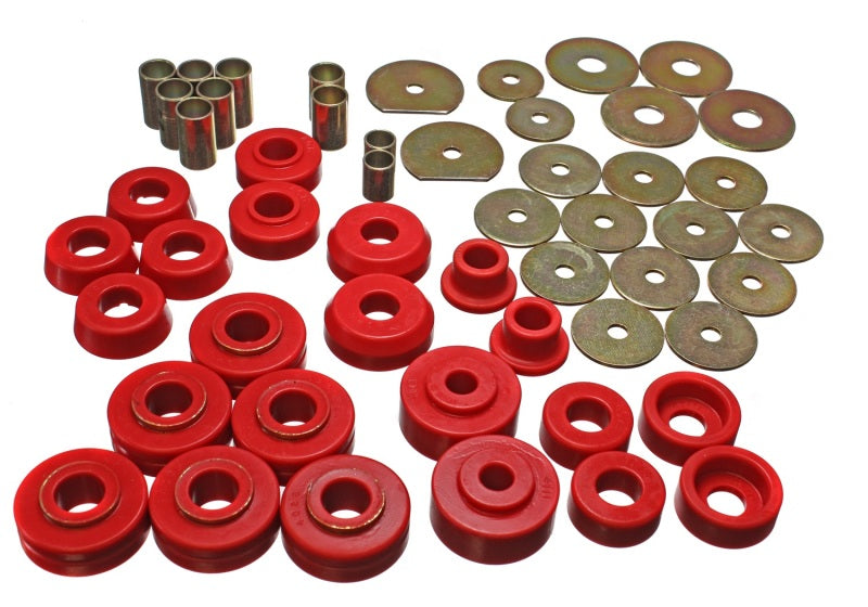 Energy Suspension 65-70 Impala/Caprice Red Body Mount Set Energy Suspension Bushing Kits AXOPROS