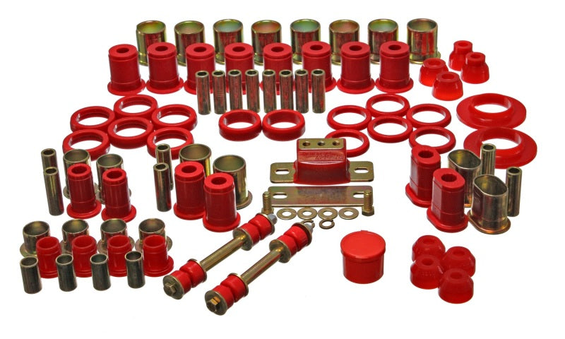 Energy Suspension 66-72 Oldsmobile Cutlass/442/F-85/Europa Red Hyper-flex Master Bushing Set Energy Suspension Bushing Kits AXOPROS