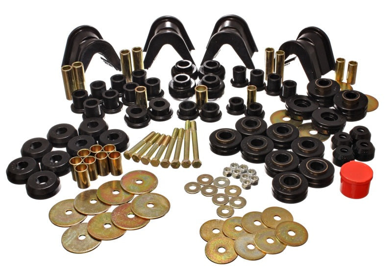 Energy Suspension 66-77 Ford Bronco 4WD (w/ 4 Deg C-Bushings) Black Hyper-Flex Master Bushing Set Energy Suspension Bushings - Full Vehicle Kits AXOPROS