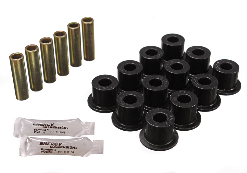 Energy Suspension 72-81 Scout II Black Front & Rear Leaf Spring Bushing Set Energy Suspension Bushing Kits AXOPROS