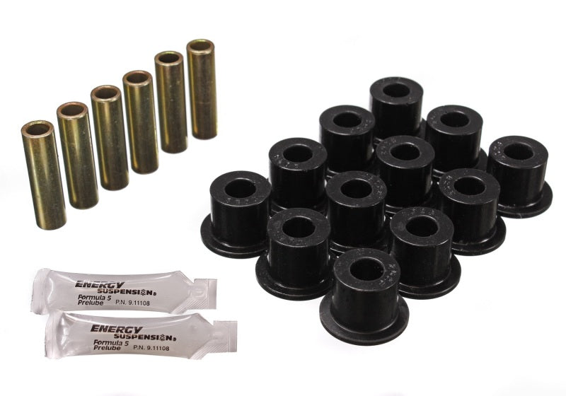 Energy Suspension 72-81 Scout II Black Front & Rear Leaf Spring Bushing Set Energy Suspension Bushing Kits AXOPROS