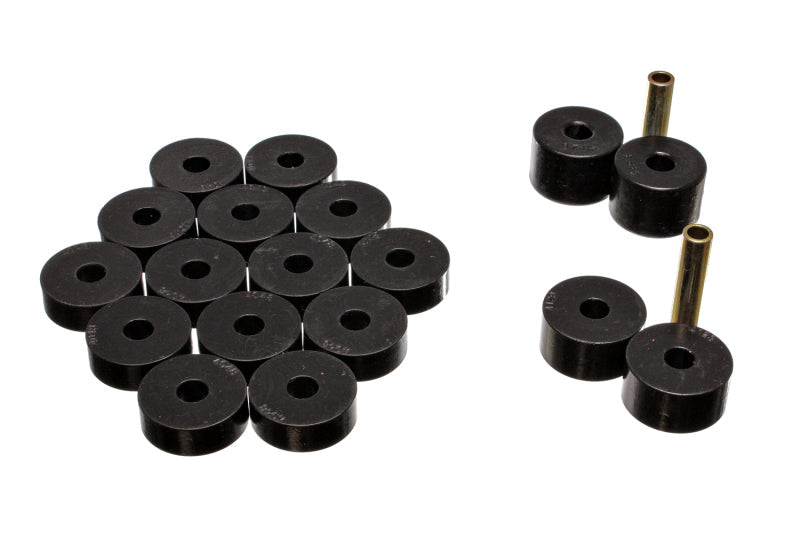 Energy Suspension 74-75 Jeep CJ5/CJ7/CJ8 Scrambler Black Body (Cab) Mount Set Energy Suspension Bushing Kits AXOPROS