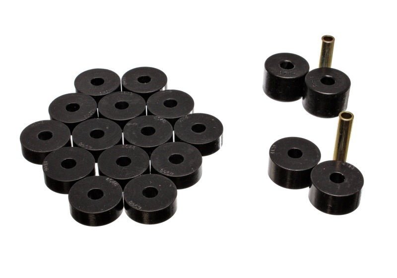 Energy Suspension 74-75 Jeep CJ5/CJ7/CJ8 Scrambler Black Body (Cab) Mount Set Energy Suspension Bushing Kits AXOPROS