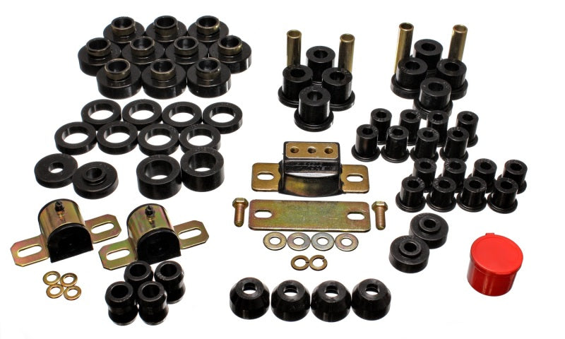 Energy Suspension 80-86 Jeep CJ7 Black Hyper-Flex Master Bushing Set Energy Suspension Bushings - Full Vehicle Kits AXOPROS