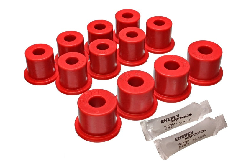 Energy Suspension 80-86 Nissan 720 & Hardbody Pickup 2WD Red Rear Leaf Spring Bushing Set Energy Suspension Bushing Kits AXOPROS