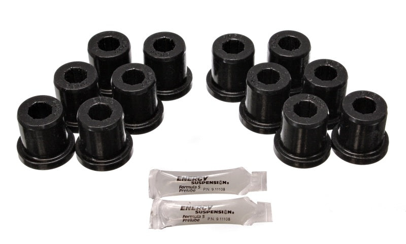 Energy Suspension 81-89 Toyota FJ40/FJ60 Landcruiser 2/4WD Blk Front Leaf Spring Bushing Set Energy Suspension Bushing Kits AXOPROS