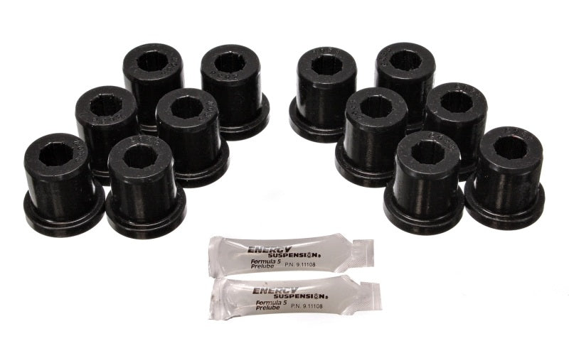 Energy Suspension 81-89 Toyota FJ40/FJ60 Landcruiser 2/4WD Blk Front Leaf Spring Bushing Set Energy Suspension Bushing Kits AXOPROS