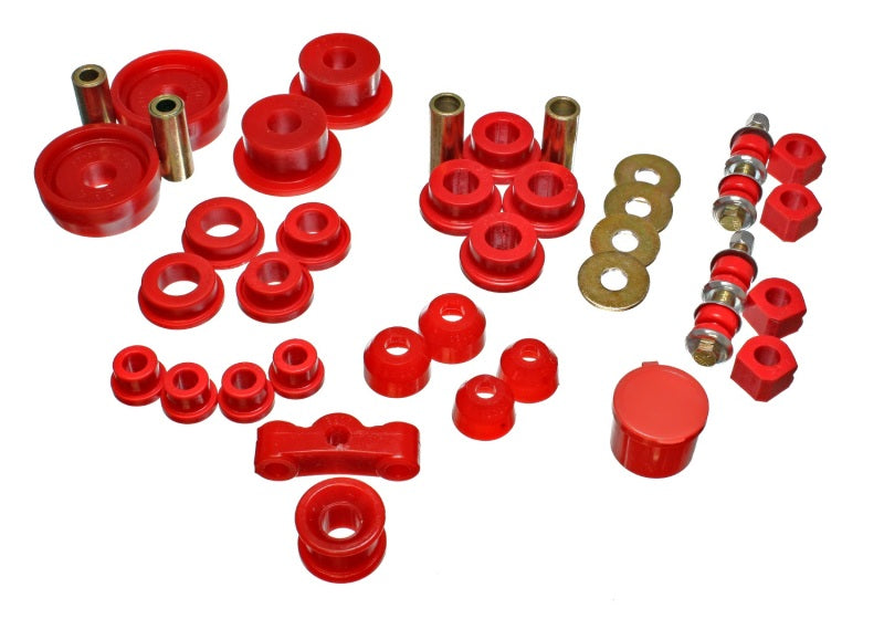 Energy Suspension 84-87 Honda Civic/CRX Red Hyper-Flex Master Bushing Set Energy Suspension Bushing Kits AXOPROS