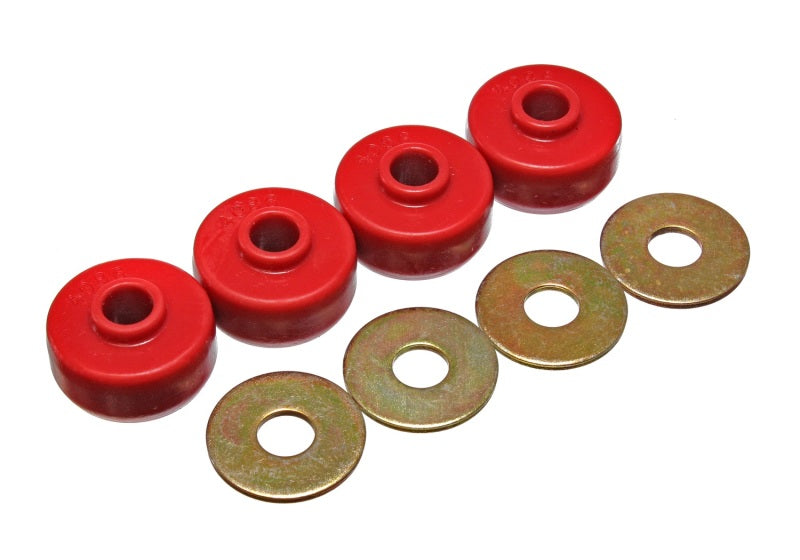 Energy Suspension 84-96 Chevy Corvette Red Spring Cushions for Rear Leaf Spring Bushing Set Energy Suspension Bushing Kits AXOPROS