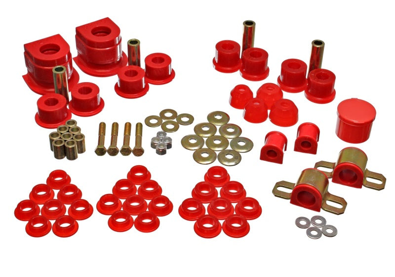 Energy Suspension 86-91 Mazda RX7 Red Hyper-Flex Master Bushing Set Energy Suspension Bushing Kits AXOPROS