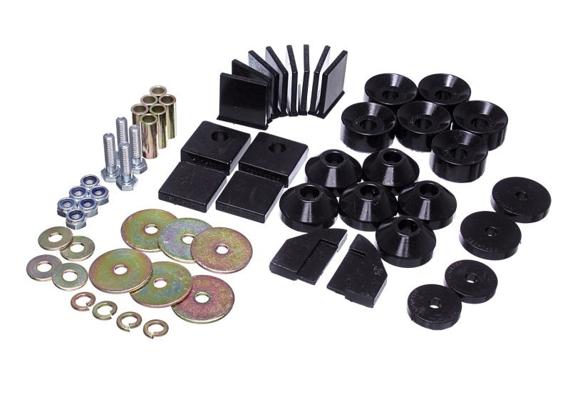 Energy Suspension 86-95 Suzuki Samurai Black Body Mount Set Energy Suspension Bushing Kits AXOPROS