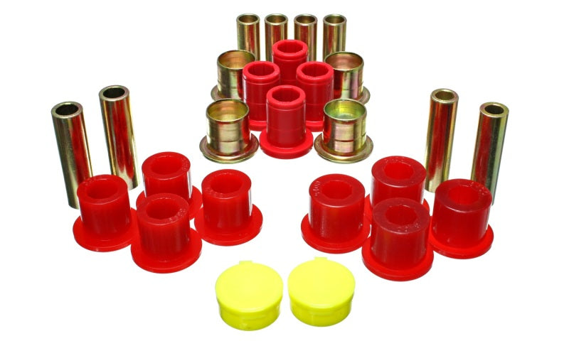 Energy Suspension 87-04 Dodge Dakota / 98-03 Durango 4WD Red Front End Control Arm Bushing Set Energy Suspension Bushing Kits AXOPROS