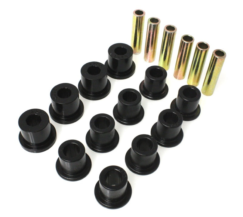 Energy Suspension 87-96 Jeep Wrangler Black Front/Rear Spring and Shackle Bushing Energy Suspension Bushing Kits AXOPROS