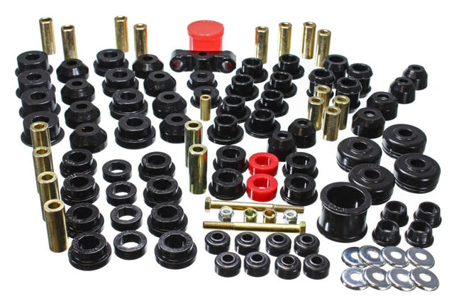 Energy Suspension 88-91 Honda Civic/CRX Black Hyper-Flex Master Bushing Set Energy Suspension Bushings - Full Vehicle Kits  AXOPROS