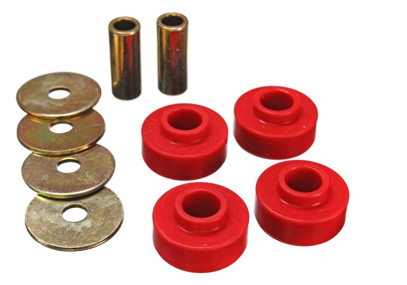Energy Suspension 89-97 Ford Thunderbird / 99-04 Mustang Cobra Red Differential Carrier Bushings Energy Suspension Bushing Kits AXOPROS