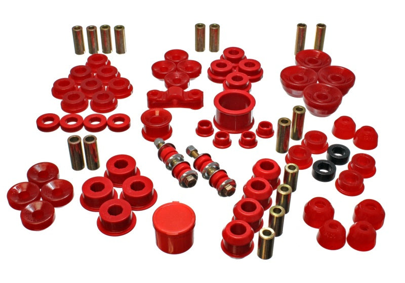 Energy Suspension 90-93 Acura Integra Red Hyper-Flex Master Bushing Set Energy Suspension Bushing Kits AXOPROS