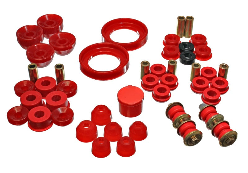 Energy Suspension 90-93 Honda Accord/Odyssey Red Hyper-Flex Master Bushing Set Energy Suspension Bushing Kits AXOPROS