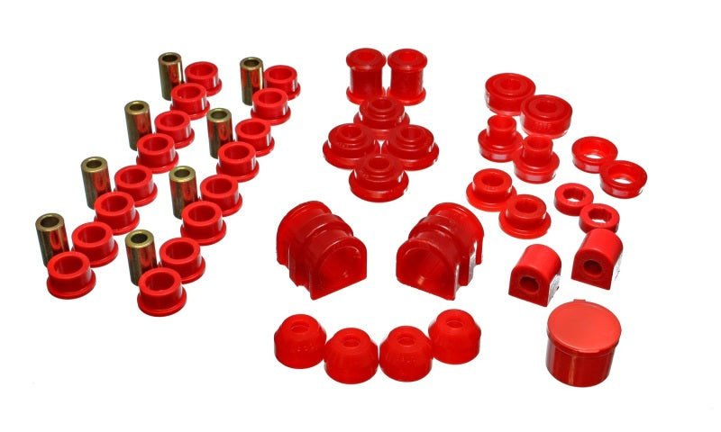 Energy Suspension 91-02 Saturn S Series Coupe/Sedan/Wagon Red Hyper-Flex Master Bushing Set Energy Suspension Bushing Kits AXOPROS