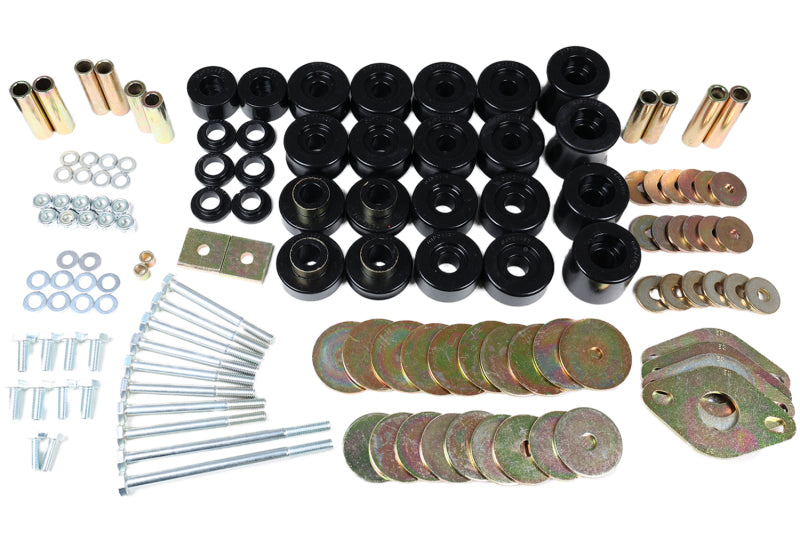 Energy Suspension 91-97 Toyota Land Cruiser FJ80 Body Mount Set w/ Hardware - Black Energy Suspension Bushing Kits AXOPROS