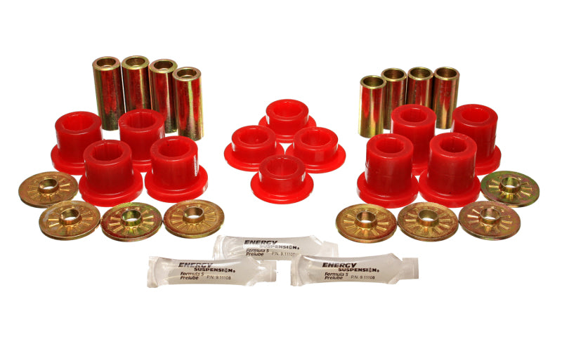 Energy Suspension 92-02 Dodge Viper Red Front Control Arm Bushing Set Energy Suspension Bushing Kits AXOPROS