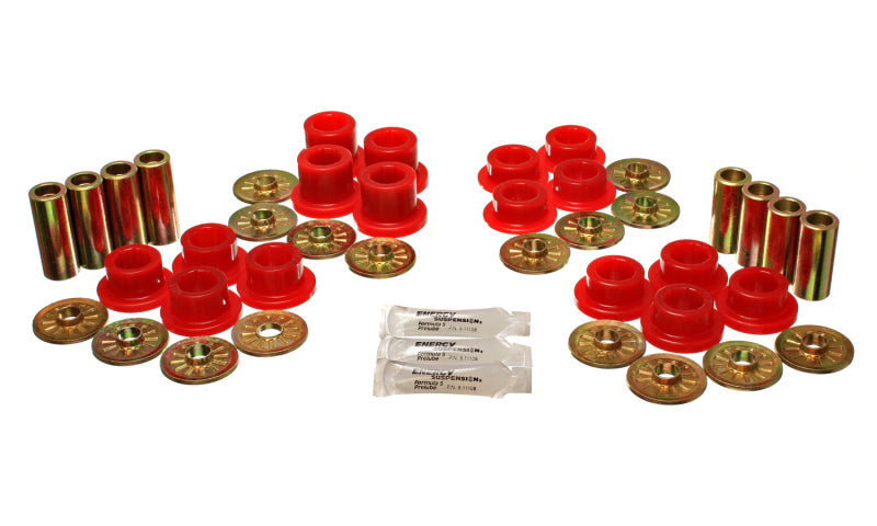 Energy Suspension 92-02 Dodge Viper Red Rear Control Arm Bushing Set Energy Suspension Bushing Kits AXOPROS
