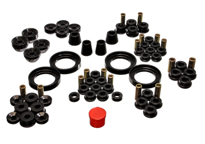 Energy Suspension 92-96 Honda Prelude Black Hyper-Flex Master Bushing Set Energy Suspension Bushings - Full Vehicle Kits AXOPROS
