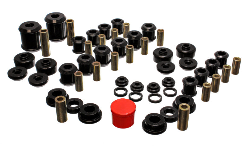 Energy Suspension 95-99 Mitsubishi Eclipse FWD/AWD Black Hyper-flex Master Bushing Set Energy Suspension Bushings - Full Vehicle Kits AXOPROS