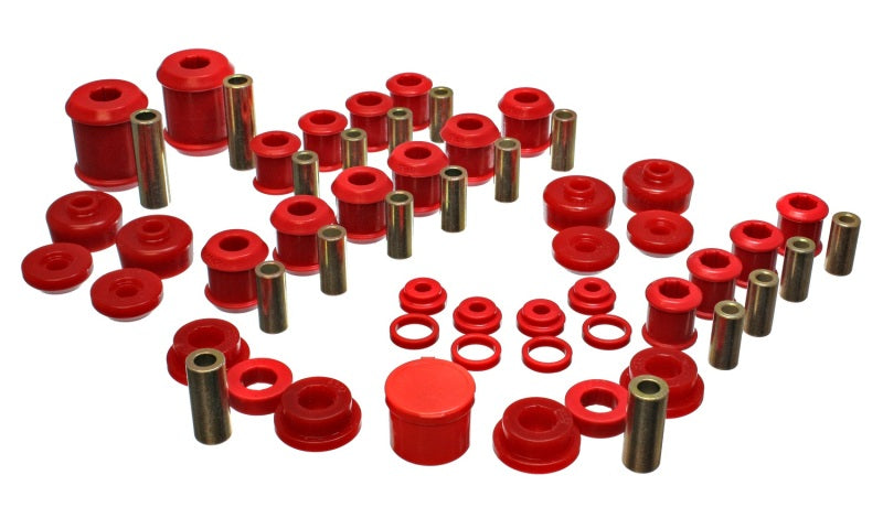 Energy Suspension 95-99 Mitsubishi Eclipse FWD/AWD Red Hyper-flex Master Bushing Set Energy Suspension Bushing Kits AXOPROS