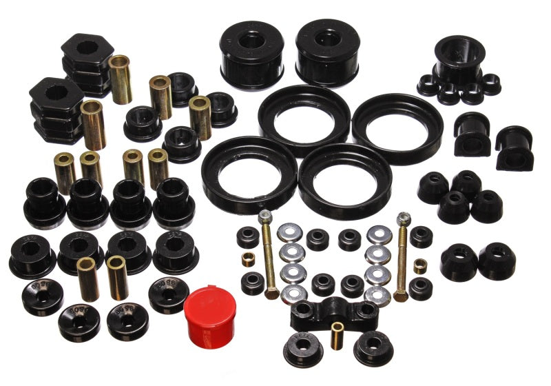 Energy Suspension 96-00 Honda Civic/CRX Black Hyper-Flex Master Bushing Set Energy Suspension Bushings - Full Vehicle Kits AXOPROS