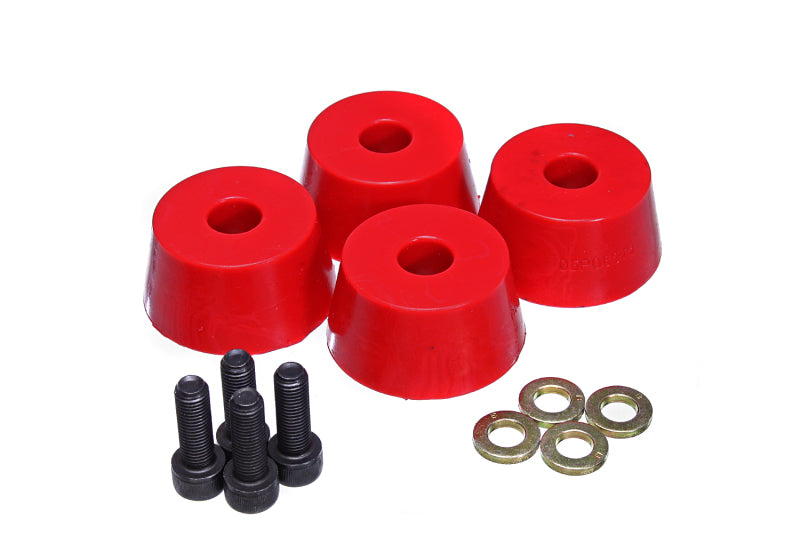Energy Suspension 96-02 Toyota 4Runner Front Hyper Flex Red Bump Stop Set Energy Suspension Bushing Kits AXOPROS