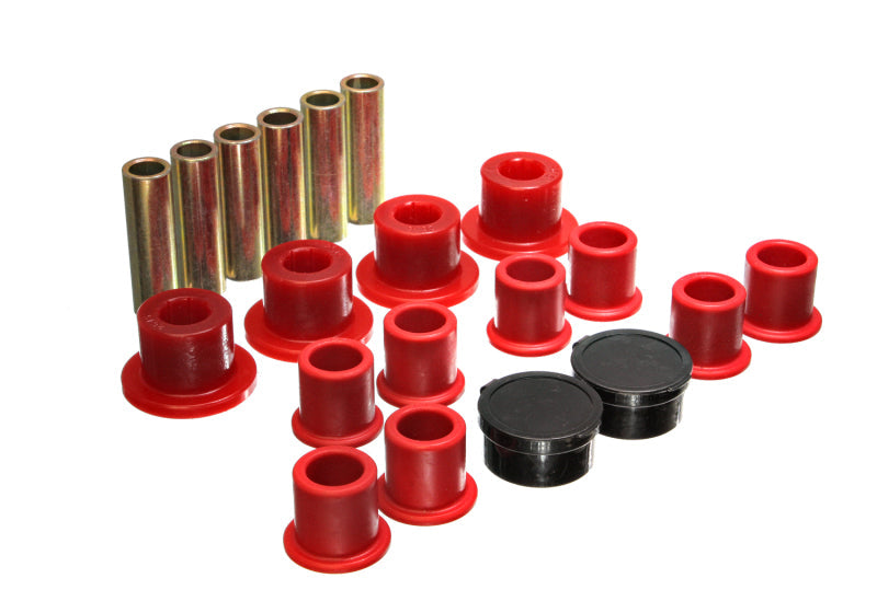 Energy Suspension 98-11 Ford Ranger Red Rear Leaf Spring Bushing Set Energy Suspension Bushing Kits AXOPROS
