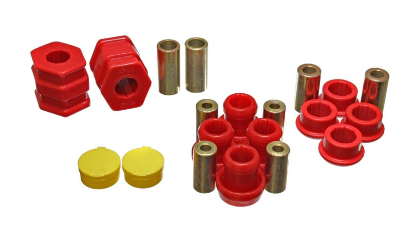 Energy Suspension 99-00 Honda Civic Si Red Front Control Arm Bushing Set Energy Suspension Bushing Kits AXOPROS