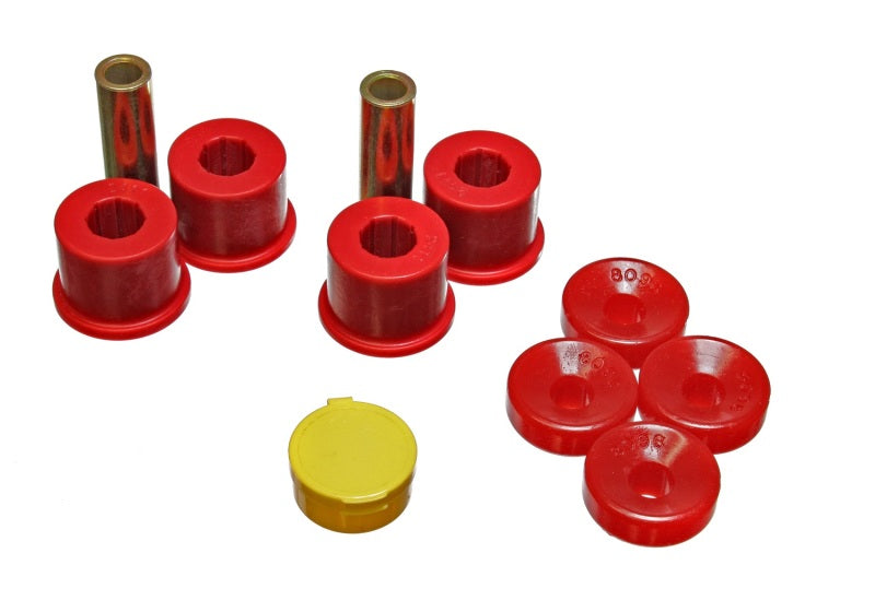 Energy Suspension 99-00 Honda Civic Si Red Front Shock Bushing Set Energy Suspension Bushing Kits AXOPROS