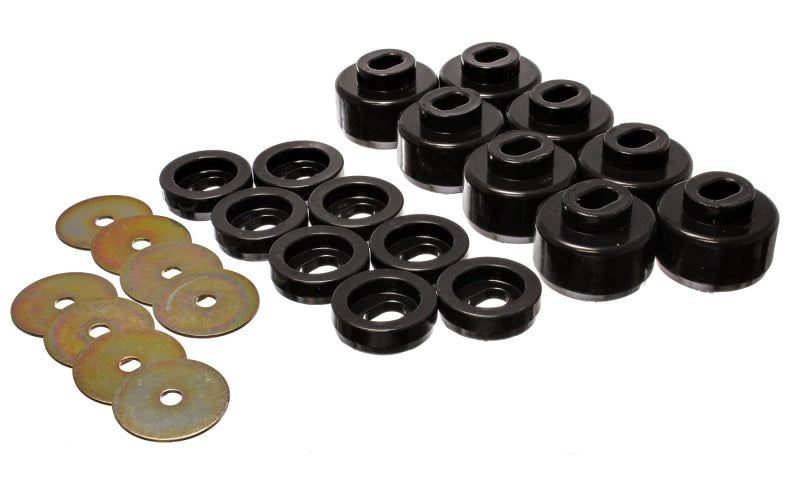 Energy Suspension 99-06 Silverado C1500/K1500/01-06 Silverado C2500/K2500 Black Body(cab) Mount Set Energy Suspension Bushing Kits AXOPROS