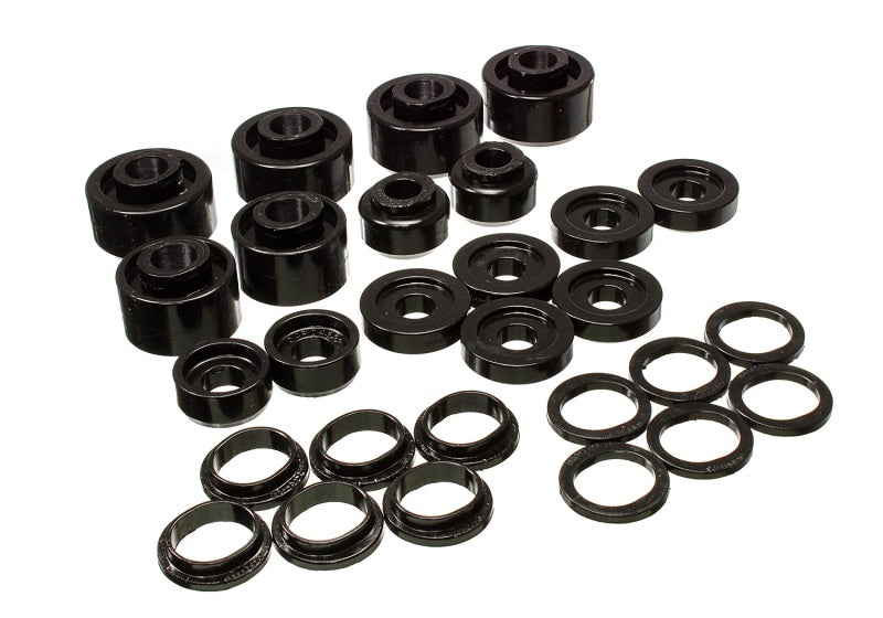Energy Suspension 99-07 Ford F-250/F-350 SD 2/4WD Crew Cab Body Mount Set - Black Energy Suspension Bushing Kits AXOPROS