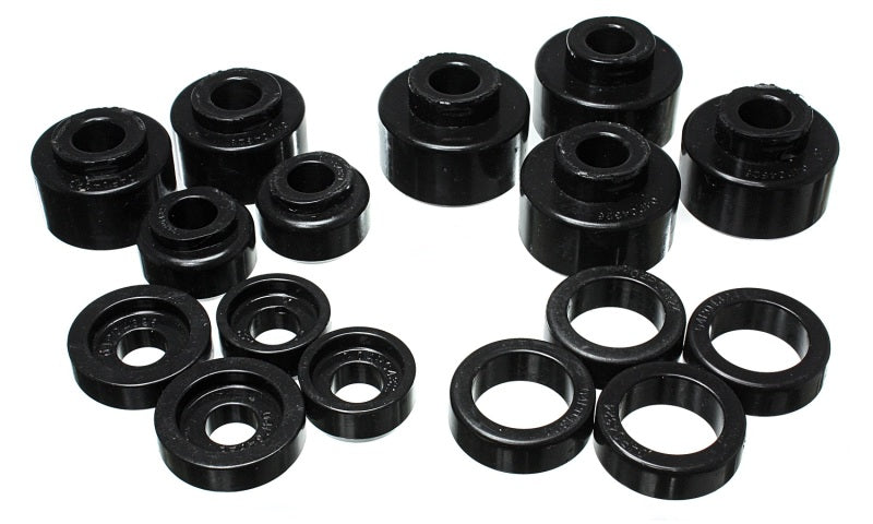 Energy Suspension 99-07 Ford F-250/F-350 SD 2/4WD Crew Cab Body Mount Set - Black Energy Suspension Bushing Kits AXOPROS