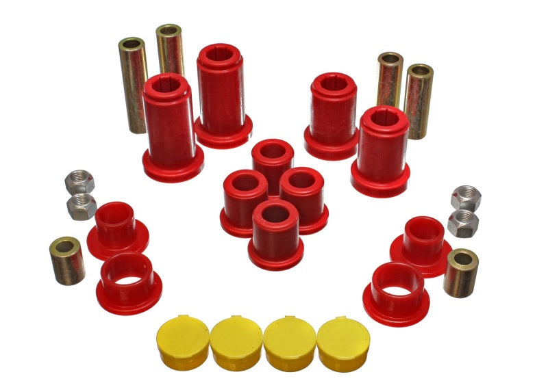 Energy Suspension 99-07 General Motors (Various) Red Front End Control Arm Bushing Set Energy Suspension Bushing Kits AXOPROS