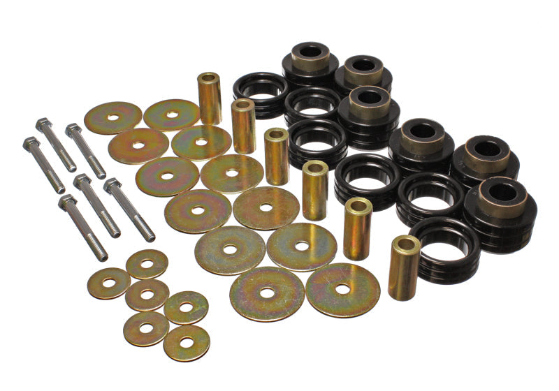 Energy Suspension Body Mount Set Inc. Hardware - Black Energy Suspension Bushing Kits AXOPROS