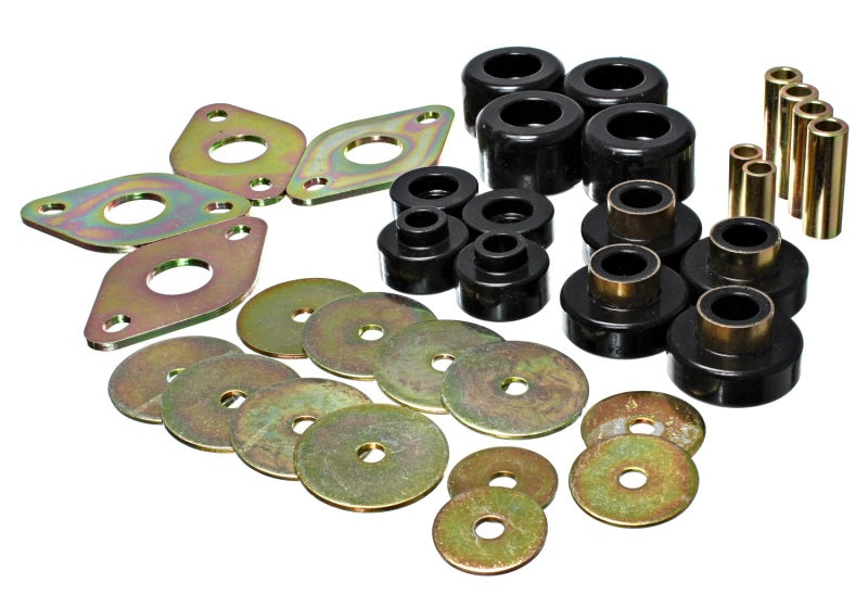 Energy Suspension Body Mount Set-Reg Access & Dbl Cab - Black Energy Suspension Bushing Kits AXOPROS