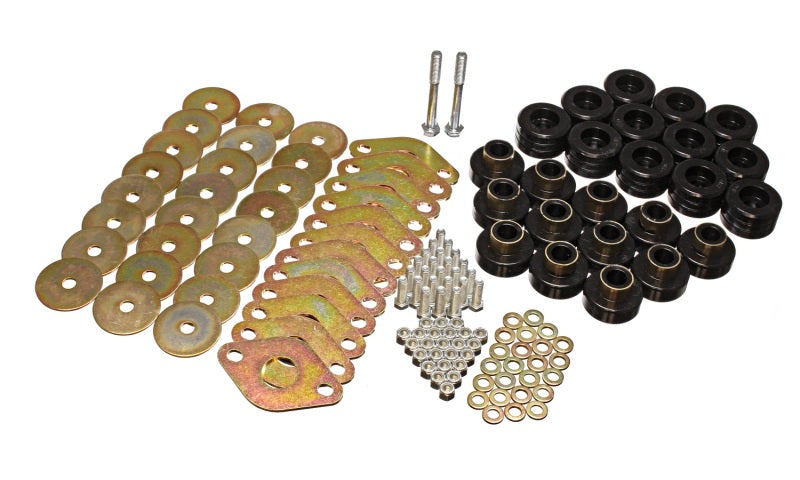 Energy Suspension Body Mount Set W/Hardware - Black Energy Suspension Bushing Kits AXOPROS