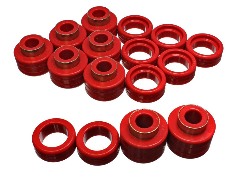 Energy Suspension Chevy Xtra Cab 2&4Wd Body Mts - Red Energy Suspension Bushing Kits AXOPROS